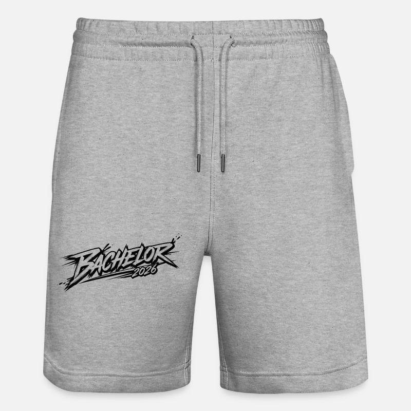 Baccalauréat 2026 - Short de jogging bio TRAINER Stanley/Stella unisexe - gris chiné