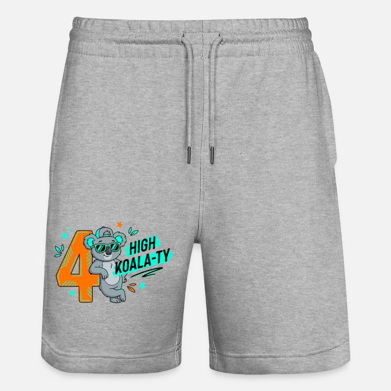 4e anniversaire de High Koala-Ty - Short de jogging bio TRAINER Stanley/Stella unisexe - gris chiné