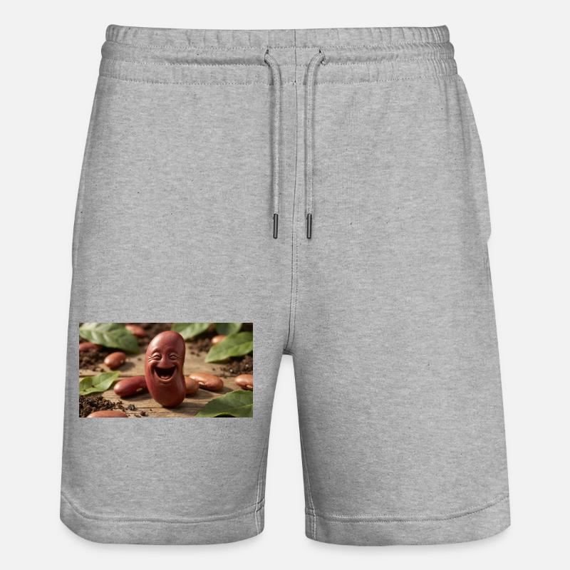 Haricot Rieur Poulet - Short de jogging bio TRAINER Stanley/Stella unisexe - gris chiné
