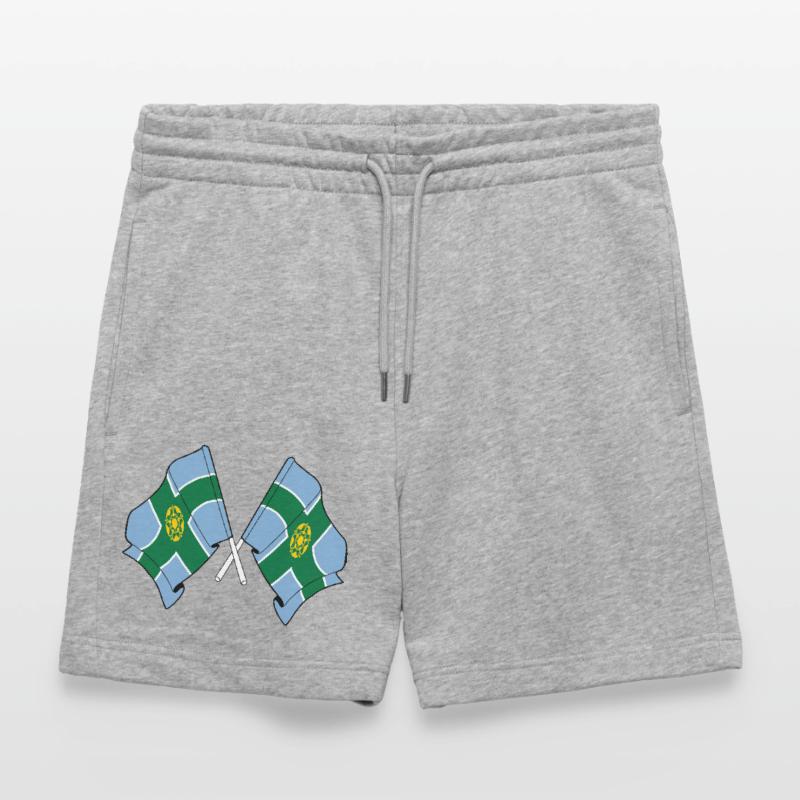 Drapeaux du Derbyshire croisés Short de jogging bio TRAINER Stanley/Stella unisexe