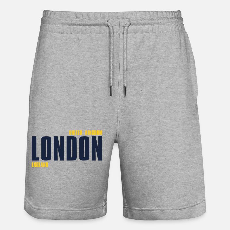 Londres – Angleterre Lyric Design - Short de jogging bio TRAINER Stanley/Stella unisexe - gris chiné