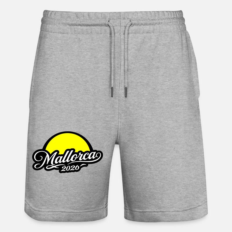 Soleil Majorque 2026 - Short de jogging bio TRAINER Stanley/Stella unisexe - gris chiné