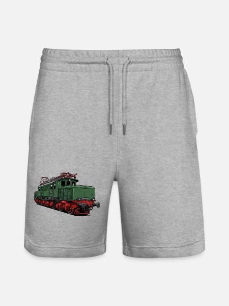 E-Lok BR 254 der DR - Stanley/Stella Unisex Bio Joggingshorts Trainer  - Grau meliert