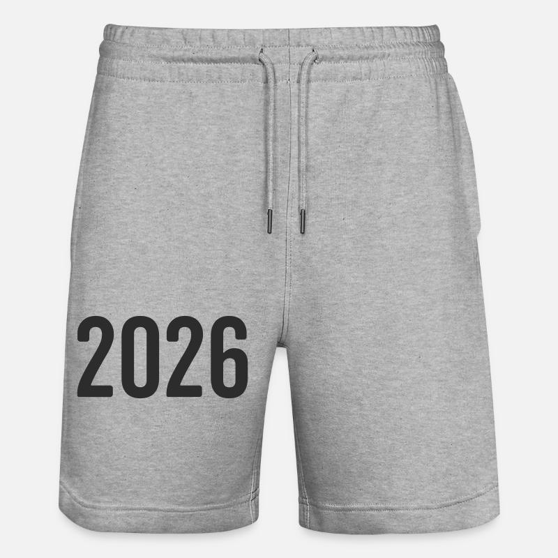 Réveillon du Nouvel An 2026 - Short de jogging bio TRAINER Stanley/Stella unisexe - gris chiné