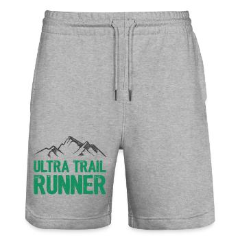 Ultra Trail Runner - Stanley/Stella Unisex Bio Joggingshorts Trainer  - Grau meliert - Vorne - Nik (191cm) & Marisol (170cm)