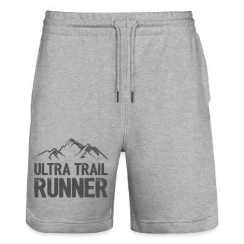 Ultra Trail Runner - Stanley/Stella Unisex Bio Joggingshorts Trainer  - Grau meliert - Vorne - Nik (191cm) & Marisol (170cm)
