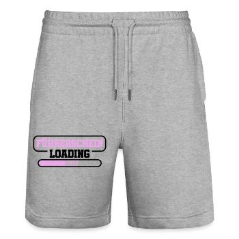 Driving License 2026 Driving Test Driving License Test - Stanley/Stella Trainer Unisex Organic Jogging Shorts - heather grey - Front - Nik (191cm) & Marisol (170cm)