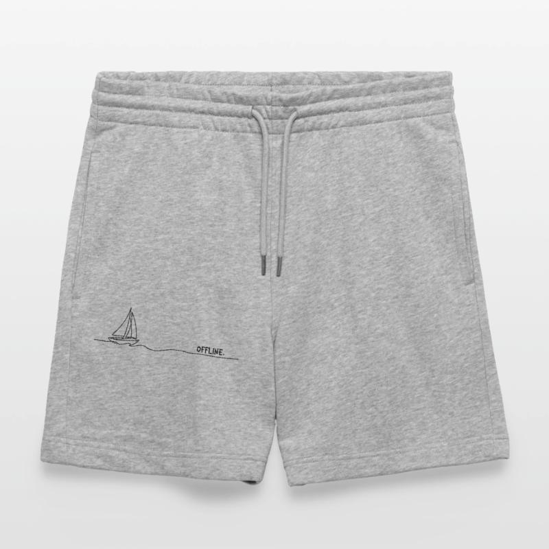offline. Sailing Minimal Oneline Statement Stanley/Stella Trainer Unisex Organic Jogging Shorts