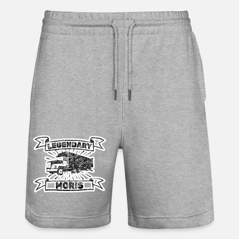 First name Moris - Stanley/Stella Trainer Unisex Organic Jogging Shorts - heather grey