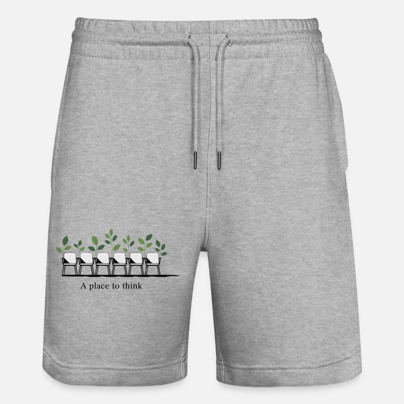 Üppige Thinkspace-Stühle - Stanley/Stella Unisex Bio Joggingshorts Trainer  - Grau meliert