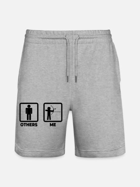 Funny archer - Stanley/Stella Trainer Unisex Organic Jogging Shorts - heather grey