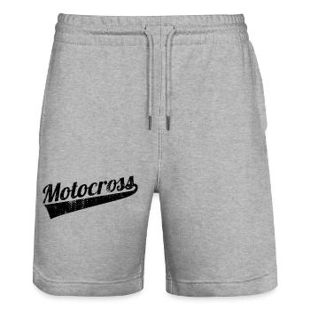 Motocross - Stanley/Stella Trainer Unisex Organic Jogging Shorts - heather grey - Front - Nik (191cm) & Marisol (170cm)