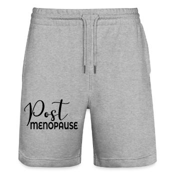Frauen in Postmenopause - Stanley/Stella Unisex Bio Joggingshorts Trainer  - Grau meliert - Vorne - Nik (191cm) & Marisol (170cm)