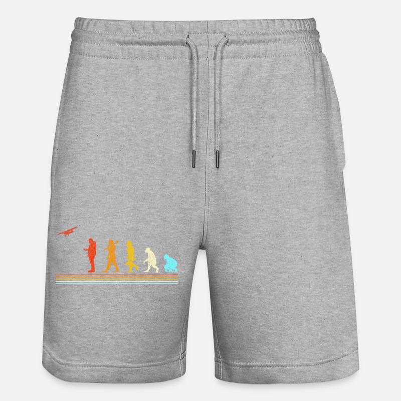 Avion modèle modèle - Short de jogging bio TRAINER Stanley/Stella unisexe - gris chiné