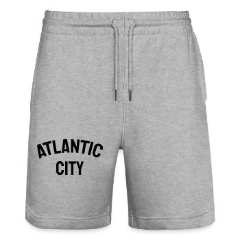 Atlantic City - Est. 1854 - New Jersey - USA - Stanley/Stella Unisex Bio Joggingshorts Trainer  - Grau meliert - Vorne - Nik (191cm) & Marisol (170cm)