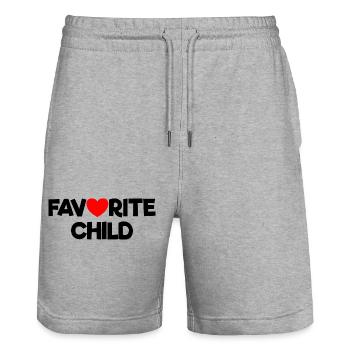 Favorite child - Stanley/Stella Trainer Unisex Organic Jogging Shorts - heather grey - Front - Nik (191cm) & Marisol (170cm)
