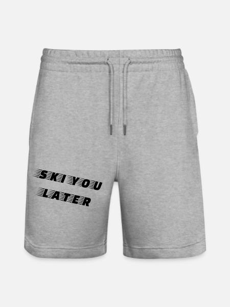 SKI YOU LATER – Funny ski saying - Stanley/Stella Trainer Unisex Organic Jogging Shorts - heather grey