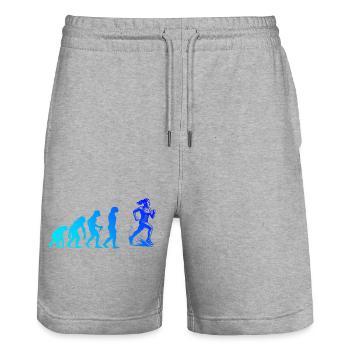 Direkte Running Aussage - Stanley/Stella Unisex Bio Joggingshorts Trainer  - Grau meliert - Vorne - Nik (191cm) & Marisol (170cm)