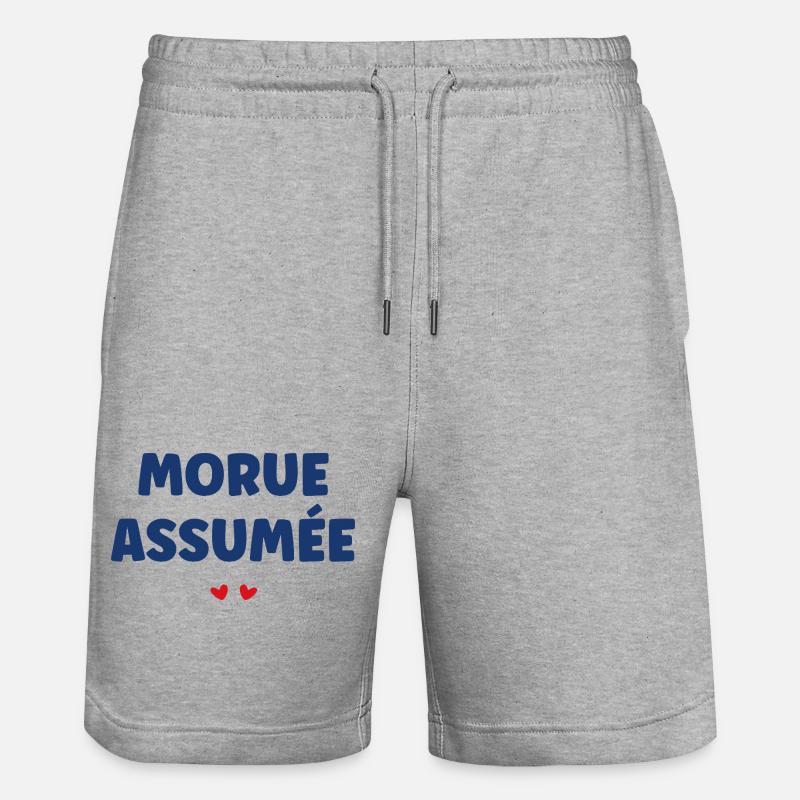 Cod vermutet: Meereshumor - Stanley/Stella Unisex Bio Joggingshorts Trainer  - Grau meliert