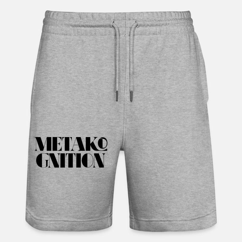 MétaCognition - Short de jogging bio TRAINER Stanley/Stella unisexe - gris chiné