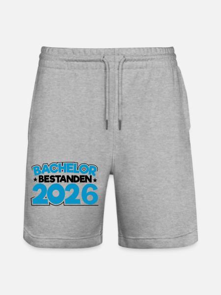 Bachelor 2026 Graduation Graduation - Stanley/Stella Trainer Unisex Organic Jogging Shorts - heather grey