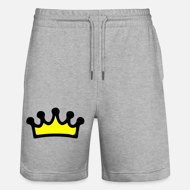 Symbole de la couronne - Short de jogging bio TRAINER Stanley/Stella unisexe - gris chiné