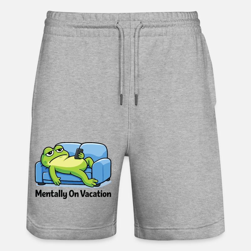 Funny Frog Meme  - Short de jogging bio TRAINER Stanley/Stella unisexe - gris chiné