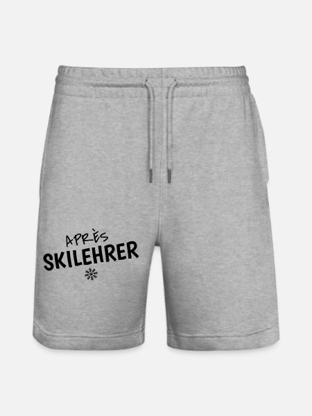 Après-Skilehrer – Witziger Ski Spruch - Stanley/Stella Unisex Bio Joggingshorts Trainer  - Grau meliert