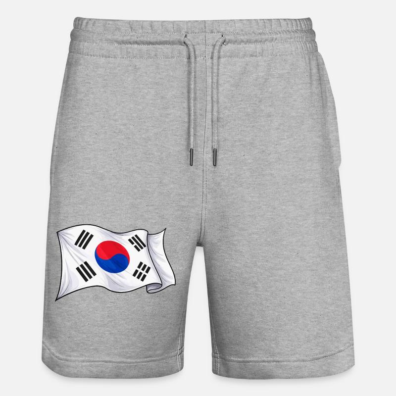 Drapeau sud-coréen - Short de jogging bio TRAINER Stanley/Stella unisexe - gris chiné