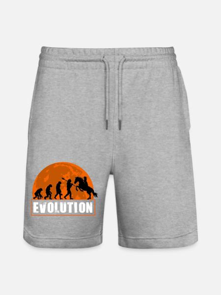 Entwicklung des Pferderennjockeys und Reitsport - Stanley/Stella Unisex Bio Joggingshorts Trainer - Grau meliert