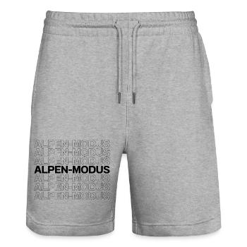 Alpine Mode - Get Out of Everyday Life - Stanley/Stella Trainer Unisex Organic Jogging Shorts - heather grey - Front - Nik (191cm) & Marisol (170cm)
