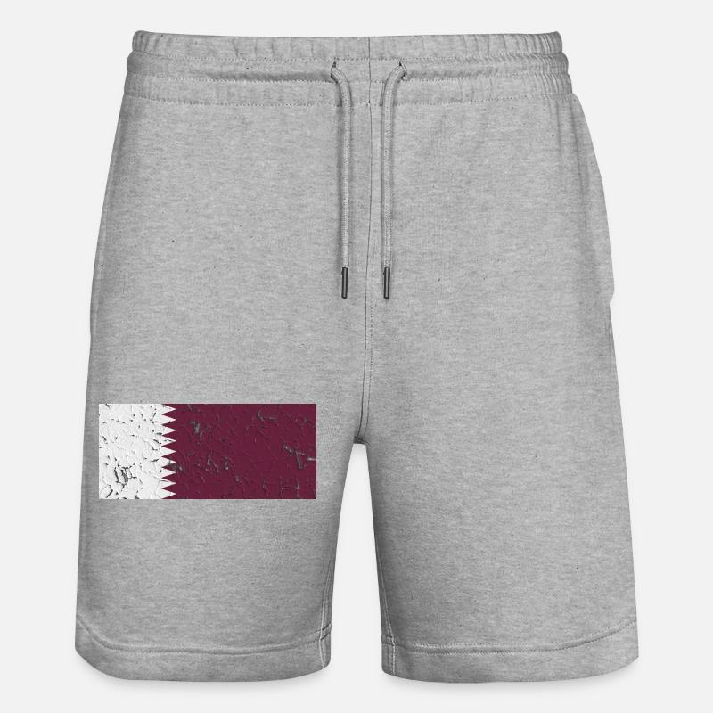 Qatar Qatar - Short de jogging bio TRAINER Stanley/Stella unisexe - gris chiné