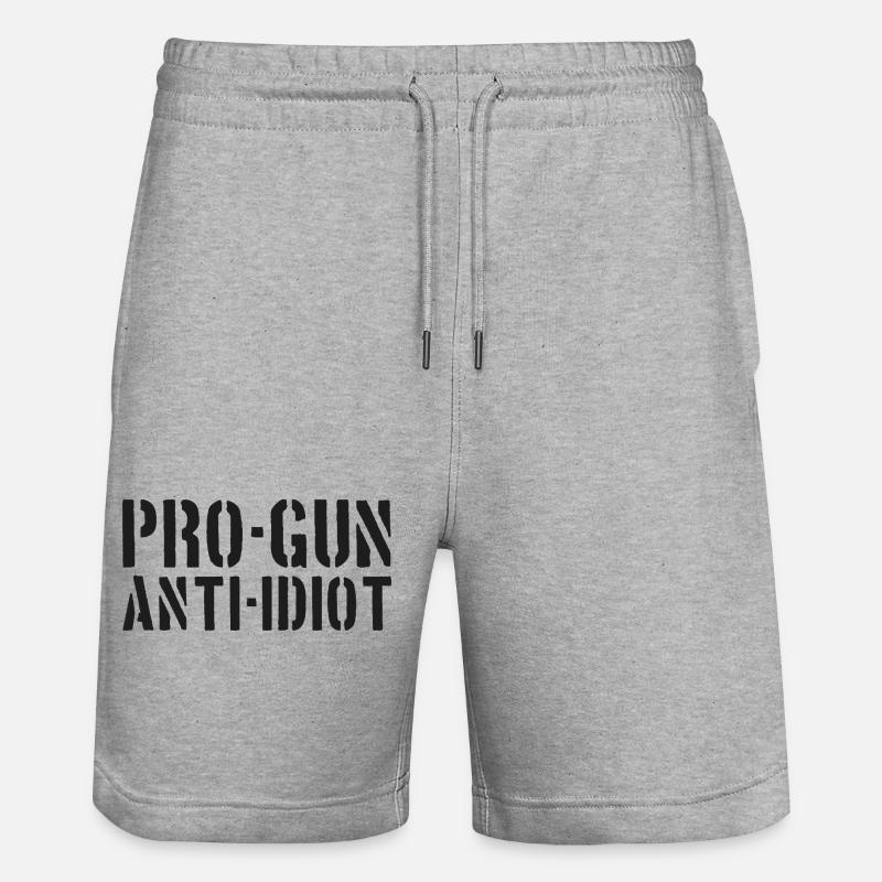 Pro-armes, anti-idiots - Short de jogging bio TRAINER Stanley/Stella unisexe - gris chiné