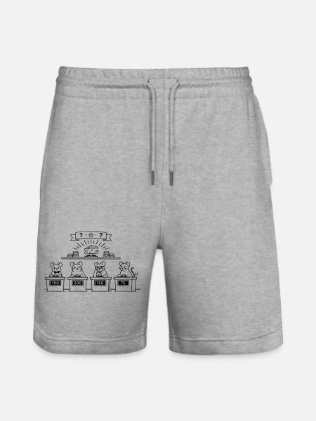 mice show quiz - Stanley/Stella Unisex Bio Joggingshorts Trainer - Grau meliert