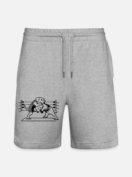 Chien de lutte - Short de jogging bio TRAINER Stanley/Stella unisexe - gris chiné