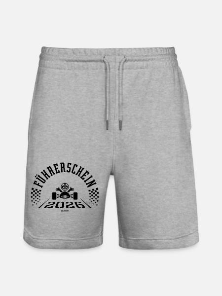 Driver's license 2026 (novice driver / Black) - Stanley/Stella Trainer Unisex Organic Jogging Shorts - heather grey