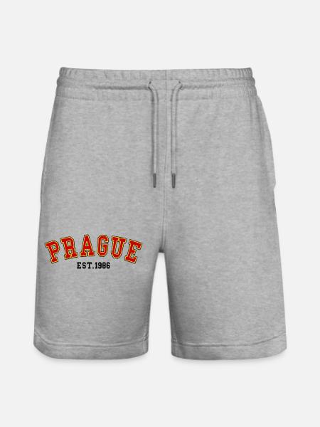 Prague Est. 1986 - Stanley/Stella Trainer Unisex Organic Jogging Shorts - heather grey