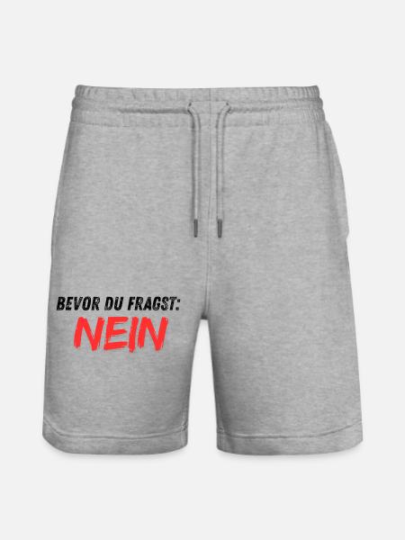 Bevor_du_fragst_NEIN - Short de jogging bio TRAINER Stanley/Stella unisexe - gris chiné
