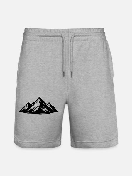 Mountains symbolism - Stanley/Stella Trainer Unisex Organic Jogging Shorts - heather grey