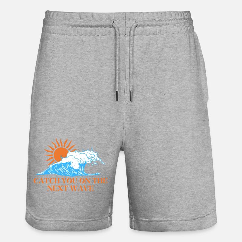 catch the next wave - Short de jogging bio TRAINER Stanley/Stella unisexe - gris chiné