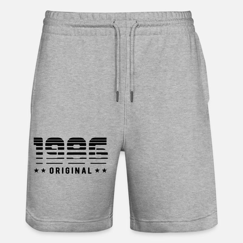 1986 Retrodesign original | Anniversaire - Short de jogging bio TRAINER Stanley/Stella unisexe - gris chiné
