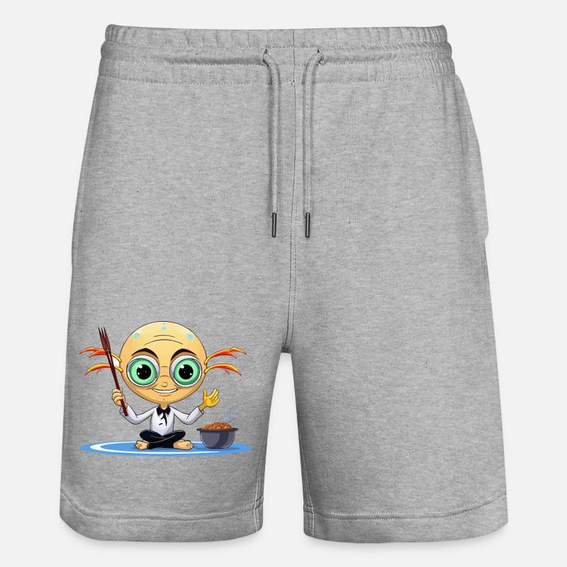 Meditateur Zen Extraterrestre - Short de jogging bio TRAINER Stanley/Stella unisexe - gris chiné