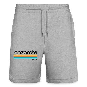Lanzarote - Espagne - Espagne - Espagne - Îles Canaries - Short de jogging bio TRAINER Stanley/Stella unisexe - gris chiné - Devant - Nik (191cm) & Marisol (170cm)