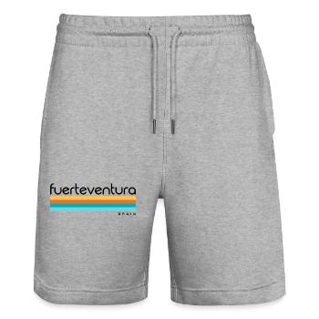 Fuerteventura - Espagne - Espagne - Espagne - Îles Canaries - Short de jogging bio TRAINER Stanley/Stella unisexe - gris chiné - Devant - Nik (191cm) & Marisol (170cm)
