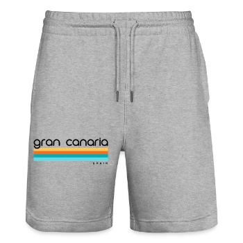 Gran Canaria - Espagne - Espagne - Espagne - Îles Canaries - Short de jogging bio TRAINER Stanley/Stella unisexe - gris chiné - Devant - Nik (191cm) & Marisol (170cm)