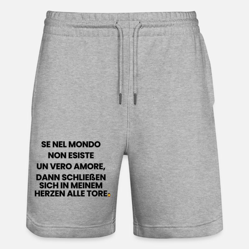 Comptine italo-allemande 1 (Ver. B) - Short de jogging bio TRAINER Stanley/Stella unisexe - gris chiné
