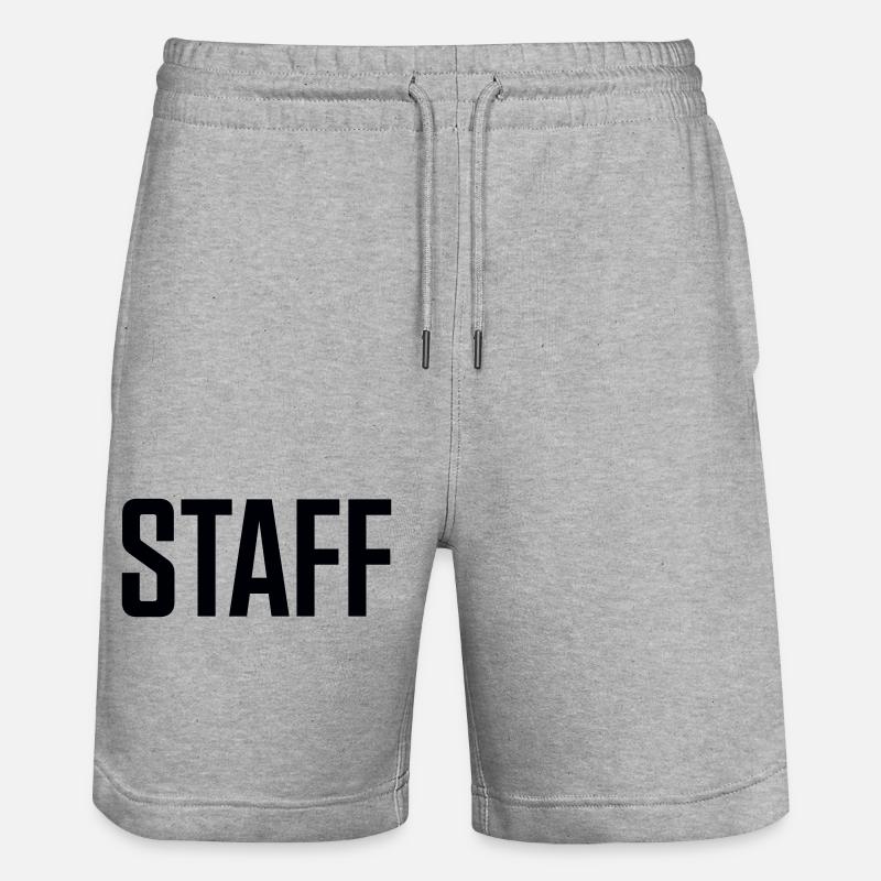 Emblema del bastón - Pantalones cortos de deporte ecológicos unisex Trainer de Stanley/Stella - gris jaspeado