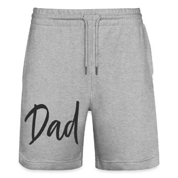 Dad  - Stanley/Stella Unisex Bio Joggingshorts Trainer  - Grau meliert - Vorne - Nik (191cm) & Marisol (170cm)