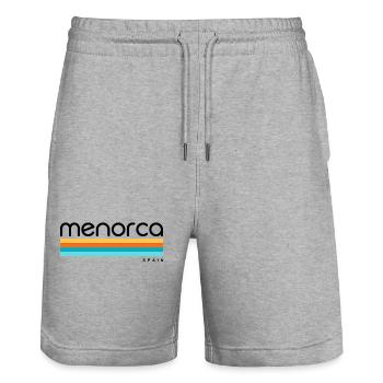Menorca - Spain - Spain - España - Balearic Islands - Stanley/Stella Trainer Unisex Organic Jogging Shorts - heather grey - Front - Nik (191cm) & Marisol (170cm)