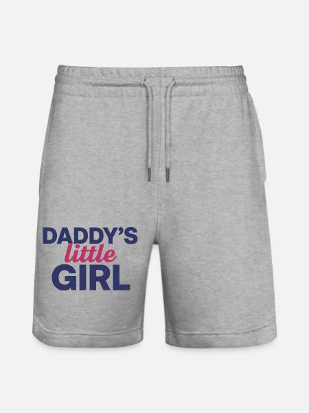 Fars lille pige søde datter-design - Stanley/Stella Trainer økologiske unisex joggingshorts - grå meleret